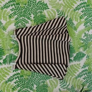 Black and Cream Striped Mini Swing Skirt by Graylin,   Size 8.